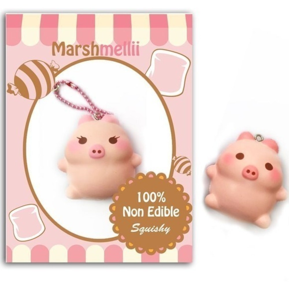 Creamiicandy Squishies Marshmellii Pig 2016 Squishy Scented Mini BOY Pink NEW - Picture 4 of 4